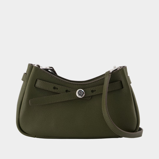 Romy Zip Top Crossbody - Tory Burch - Leather - Green