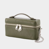 Charlie East West Toiletry Bag - Tory Burch - Leather - Khaki