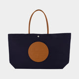 Ella Twist Shopper Bag - Tory Burch - Leather - Blue