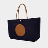 Ella Twist Shopper Bag - Tory Burch - Leather - Blue
