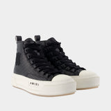 Python Ma Court Hi Sneakers - Amiri - Leather - Black
