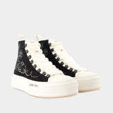 Western Ma Court Hi Sneakers - Amiri - Leather - Black