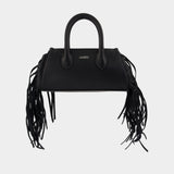 Fringe Micro Honey Shoulder Bag - Amiri - Leather - Black