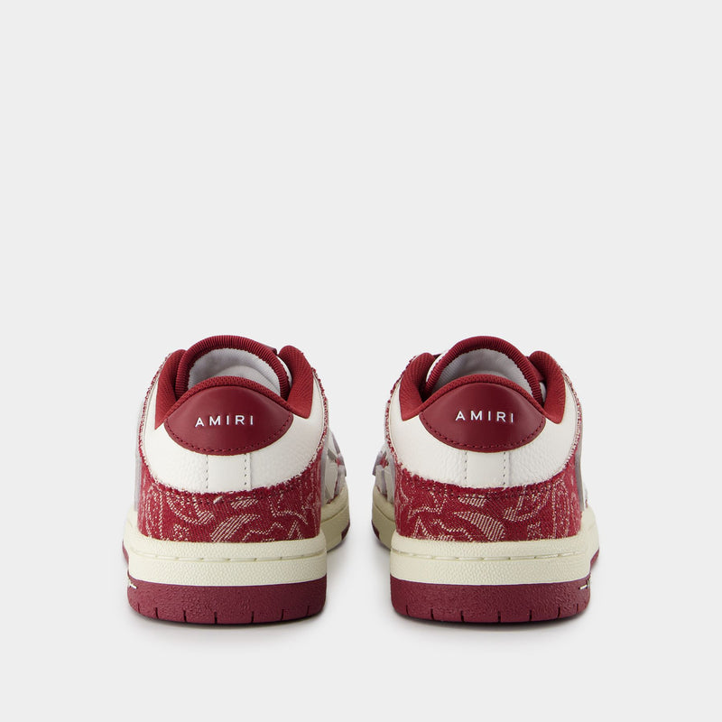 Bandana Skel Top Low Sneakers - Amiri - Leather - Burgundy