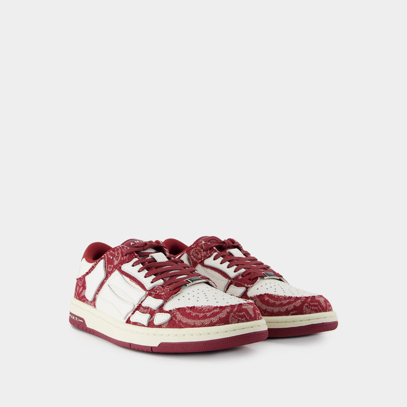 Bandana Skel Top Low Sneakers - Amiri - Leather - Burgundy