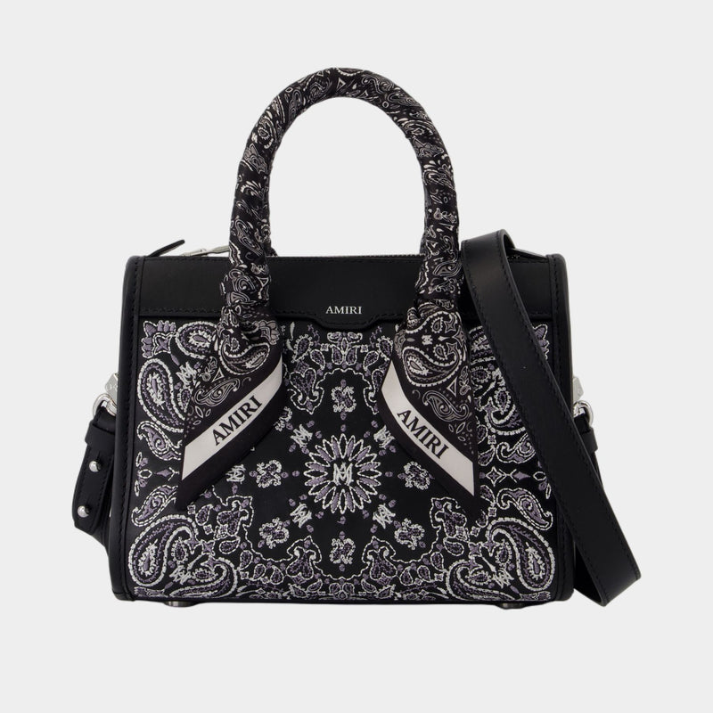 Bandana Micro Triangle Purse - Amiri - Leather - Black