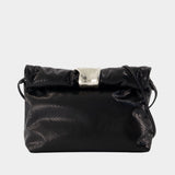 Cuff Clutch - Staud - Leather - Black