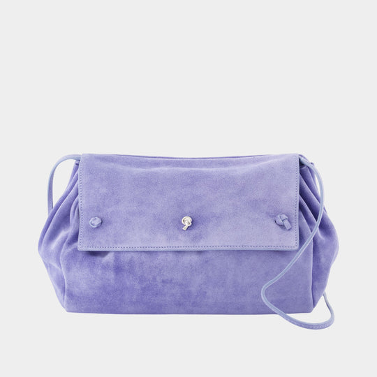 Cy Convertible Handbag – Staud – Leather – Purple