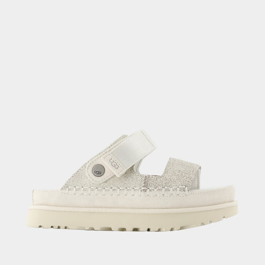 Goldenstar Crackle Glide Sandals - UGG - Leather - White