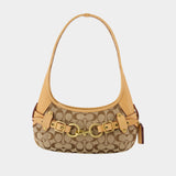 Ergo 26 Signature Belted Shoulder Bag - Coach - Leather - Beige