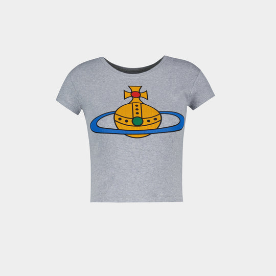 Oversized Orb Baby Peru' T-Shirt - Vivienne Westwood - Cotton - Grey