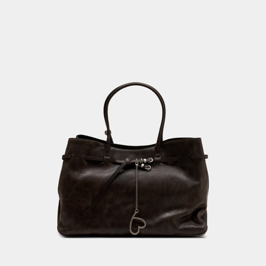 Grandma Used Xl Shopper Bag - Margesherwood - Leather - Brown