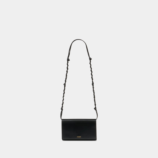 Tangle Wallet On Chain - Jil Sander - Leather - Black