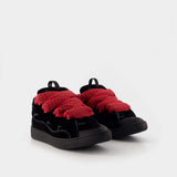 Curb Jersey Velvet Sneakers - Lanvin - Synthetic - Black