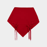 Merino Neckerchief Scarf - Simone Rocha - Wool - Red