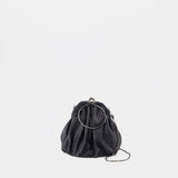 Drape Clasp Purse - YOHJI YAMAMOTO - Leather - Black