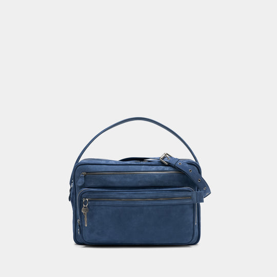 Camero Camera V Shoulder Bag - Acne Studios - Leather - Blue
