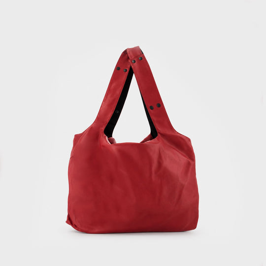 Rev Dot Shopper Bag - YOHJI YAMAMOTO - Leather - Burgundy