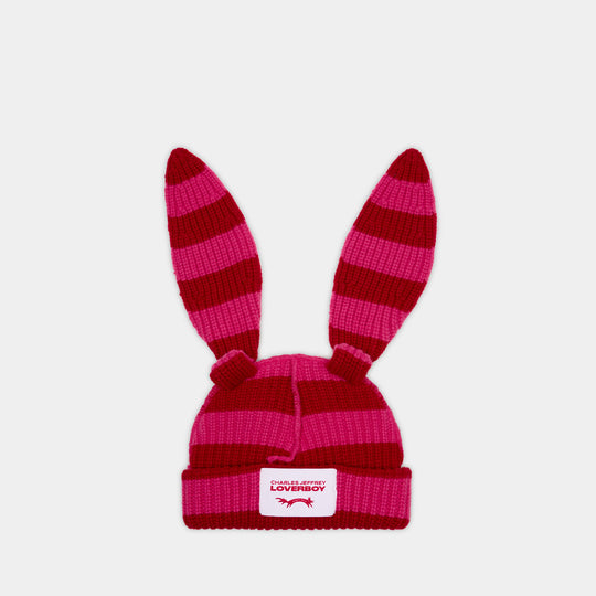 Chunky Rabbit Beanie - Charles Jeffrey Loverboy - Wool - Pink