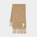 Quota Ami De Coeur Scarf - AMI Paris - Wool - Beige