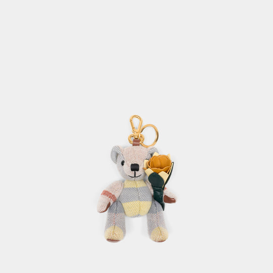 Ls Thomas Flower Keychain - Burberry - Wool - Beige