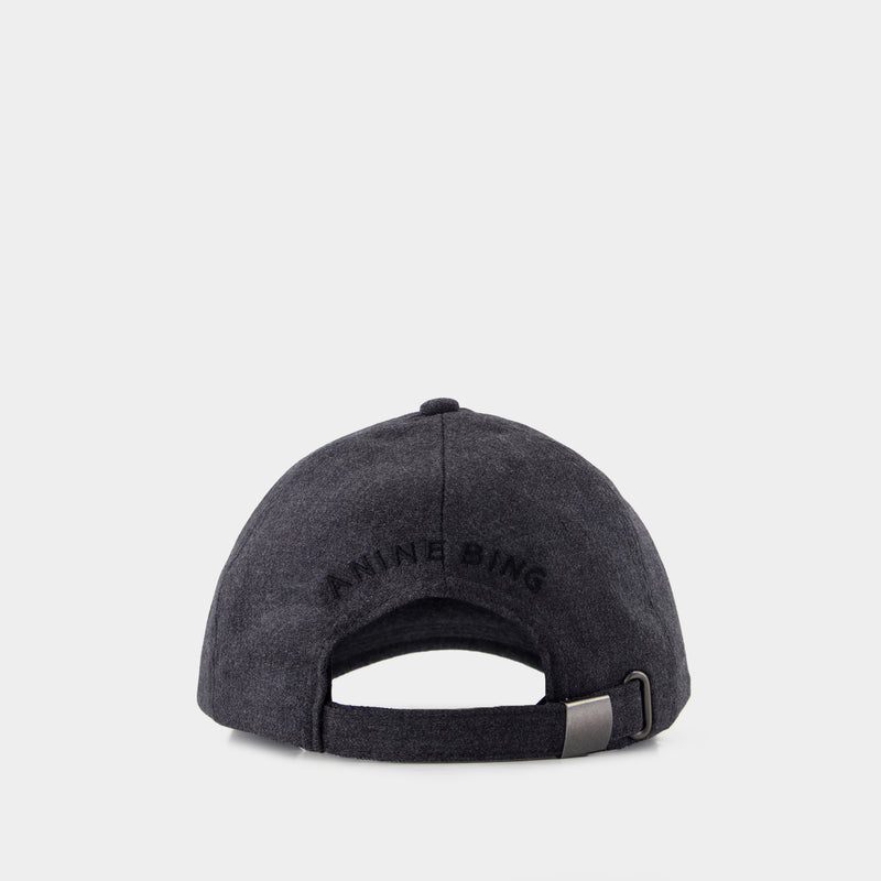 Jeremy Baseball Cap - ANINE BING - Wool - Grey