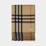 Mu 168x30 Giant Check Scarf - Burberry - Cashmere - Beige