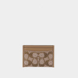 Crystal Signature Essential Card Holder - Coach - Cotton - Beige