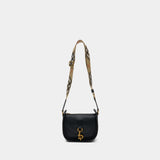 Ll Mini B Clip Messenger Crossbody - Burberry - Leather - Black