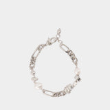 Skl & Pearl Bracelet - Alexander McQueen - Metal - Silver