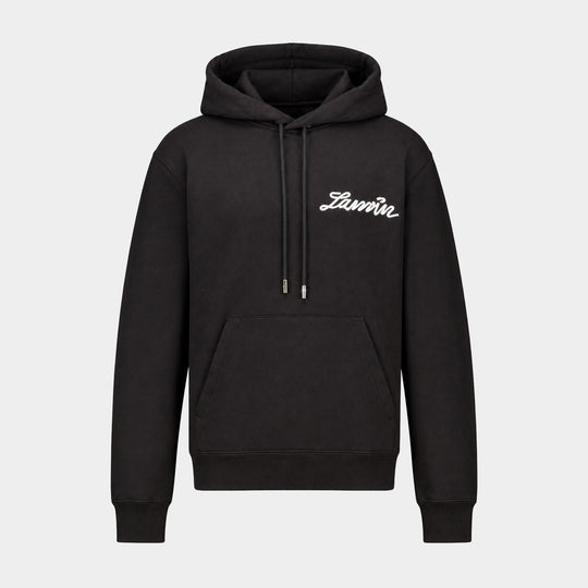 Petit Logo Hoodie - Lanvin - Cotton - Black