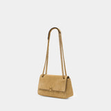 Charlie Quilted Small Shoulder Bag - Tory Burch - Leather - Beige