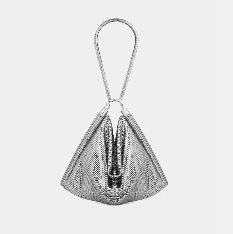 Pixel Tube Small Hobo Bag - Paco Rabanne - Tissu - Silver