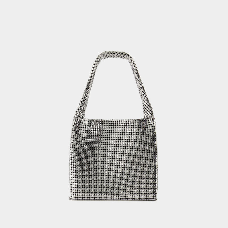 Medium Silver Pixel Shoulder Bag - Rabanne - Aluminium - Silver