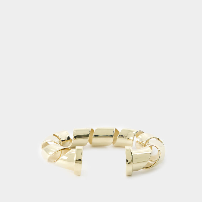 XL Link Twist Cuff Bracelet - Rabanne - Metal - Gold