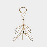 Medals Body Necklace - Rabanne - Brass - Gold