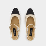 Oceano Flat Shoes - Carel - Leather - Beige