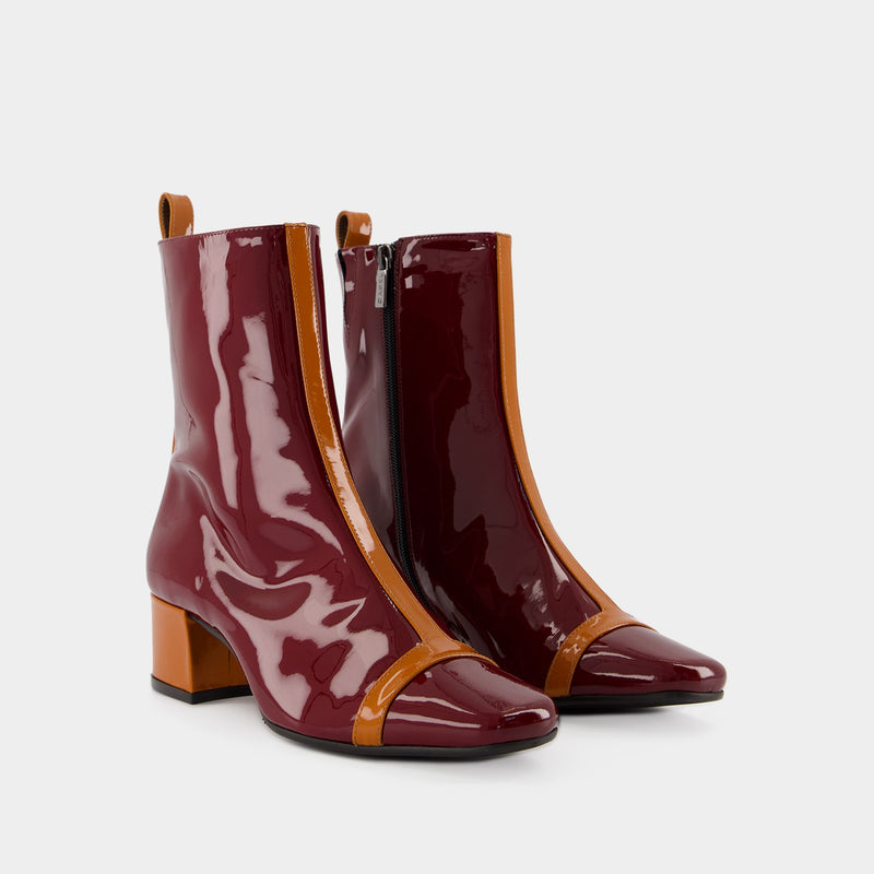 Audrey Boots - Carel - Patent Leather - Camel