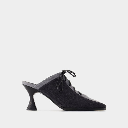 Corset Sandals - Carel - Canvas - Black