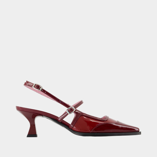 Cecile 25 Sandals - Carel - Leather - Burgundy