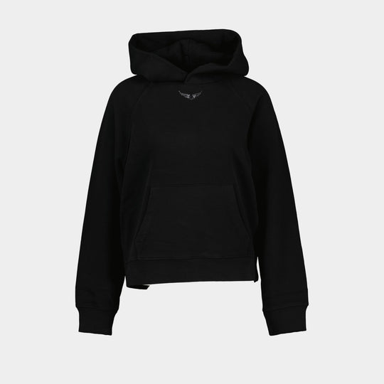 Georgy Pmo Wings Strass Sweat Top - Zadig & Voltaire - Cotton - Black