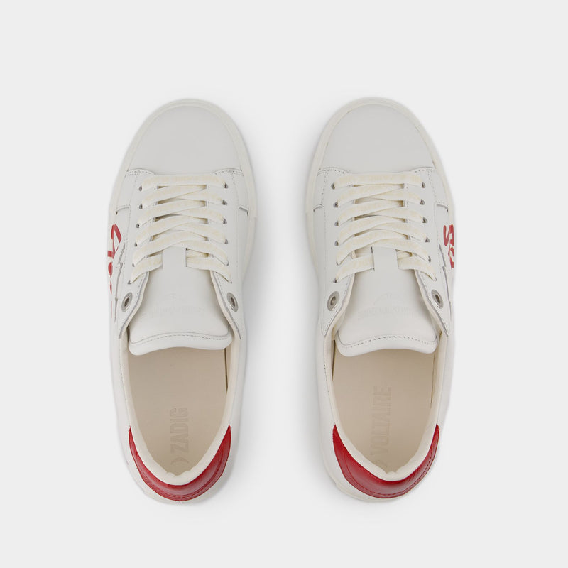 La Flash Good Vibes Sneakers - Zadig & Voltaire - Leather - White