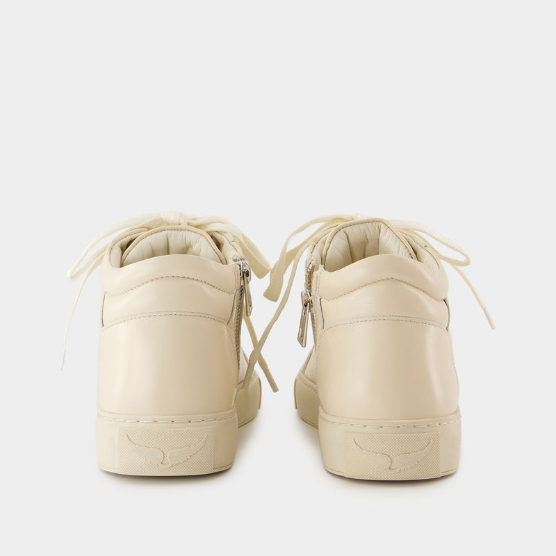 Mid Fly On Sneakers - Zadig & Voltaire - Leather - White