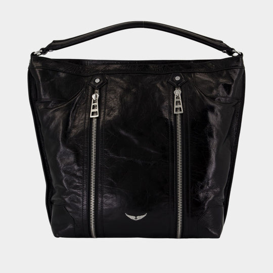 Sunny Hobo Shoulder Bag - Zadig & Voltaire - Leather - Black