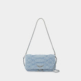 Rock Fringed Denim Crossbody - Zadig & Voltaire - Cotton - Blue