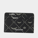 Zv Pass Monogrammed Card Case - Zadig & Voltaire - Synthetic - Black
