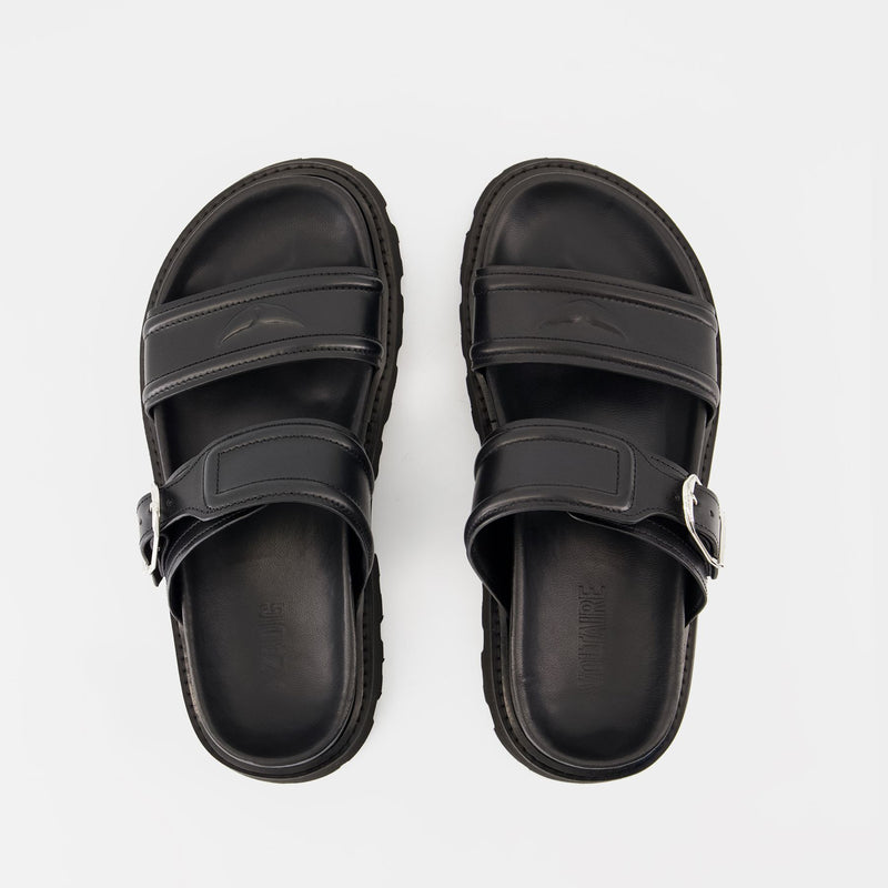 Ride Sandals - Zadig & Voltaire - Leather - Black