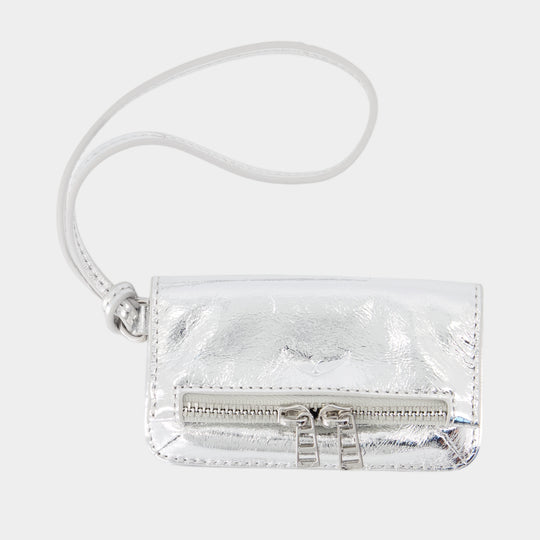 Rock Keyring Card Holder - Zadig & Voltaire - Leather - Silver