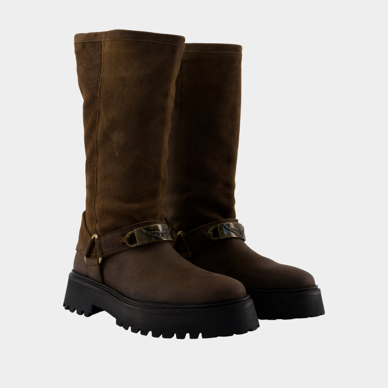 Angie Boots - Zadig & Voltaire - Leather - Brown