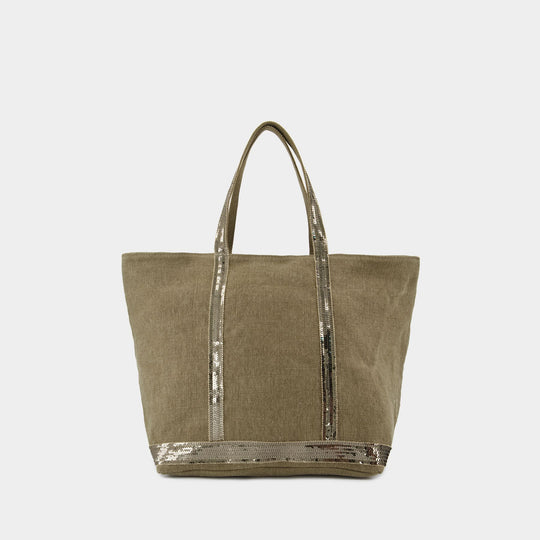 Shopping bag L - Vanessa Bruno - Linen - Khaki